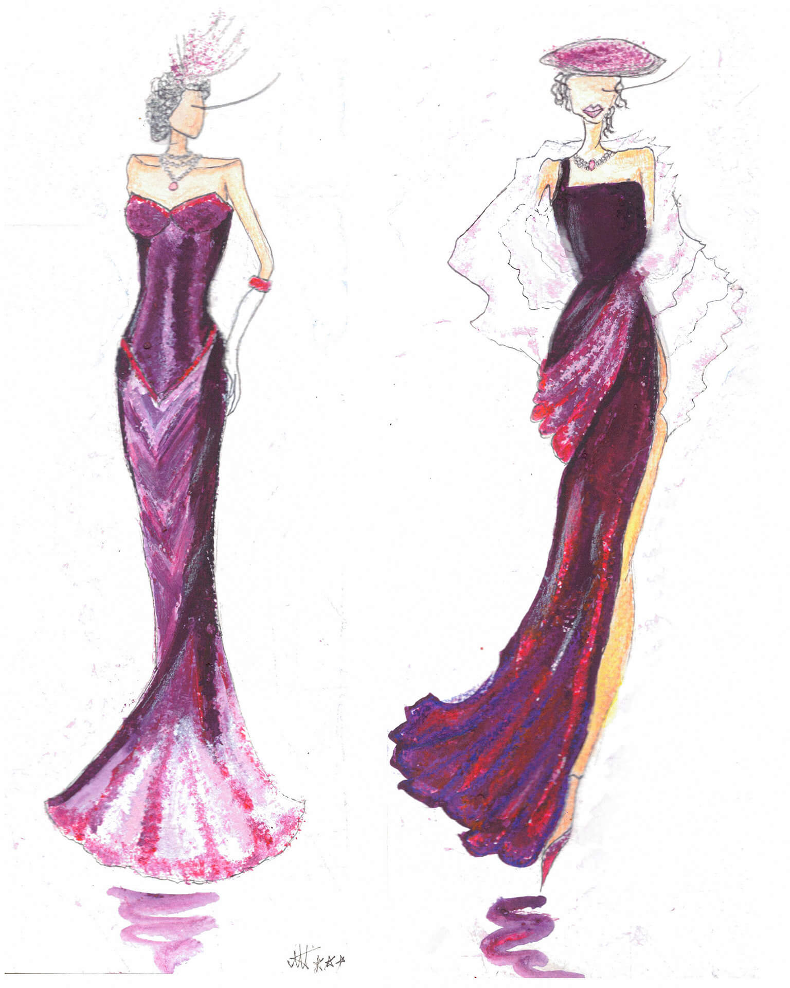 модна илустрација ана младеновска студент на академија за моден дизајн скала