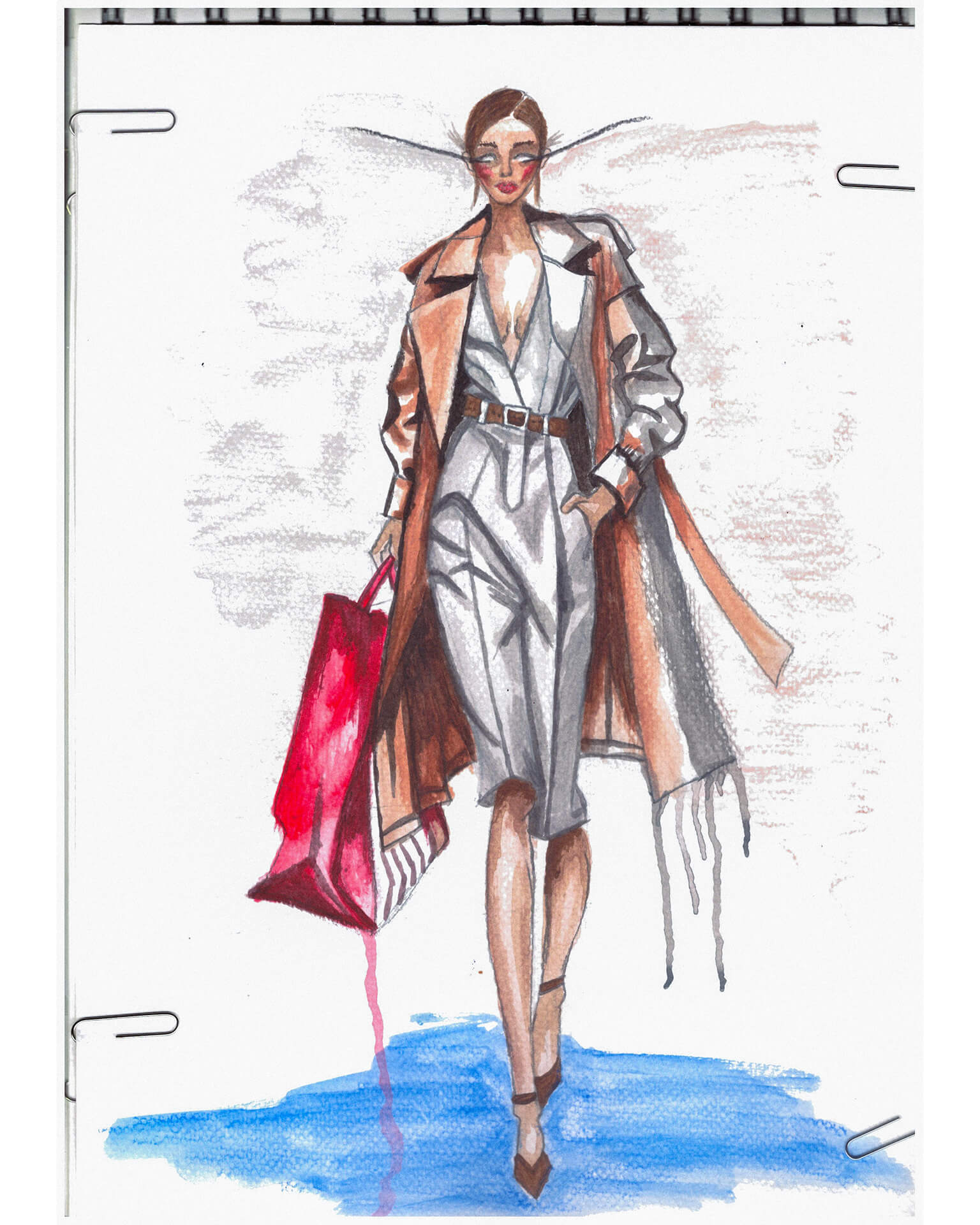 модна илустрација студент академија за моден дизајн скала