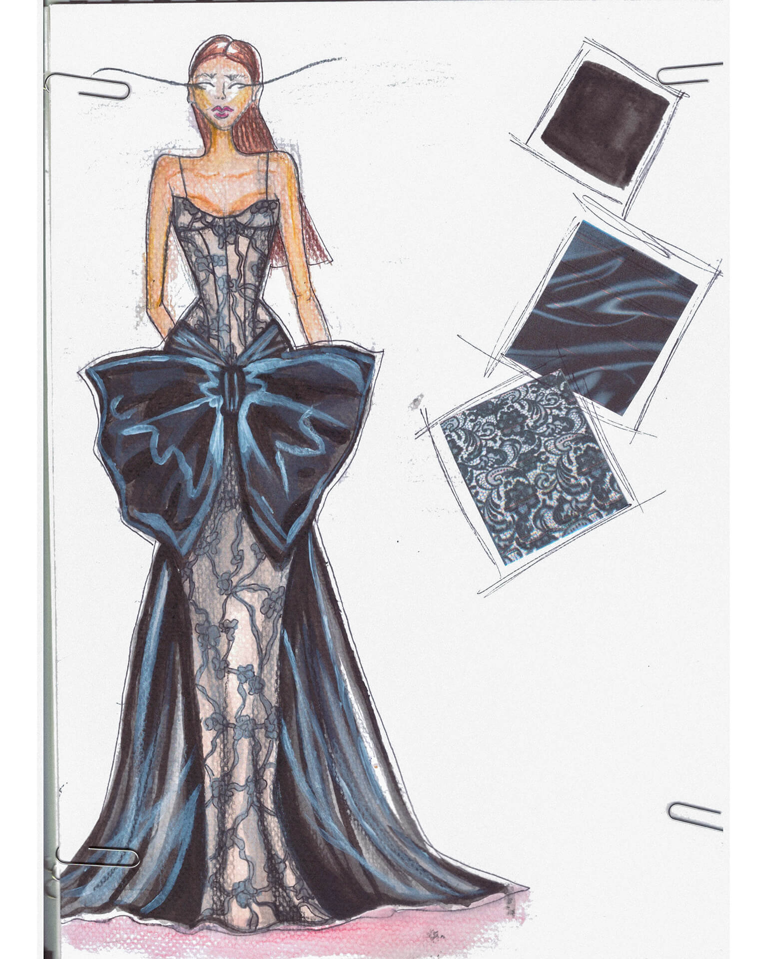 модна илустрација студент академија за моден дизајн скала